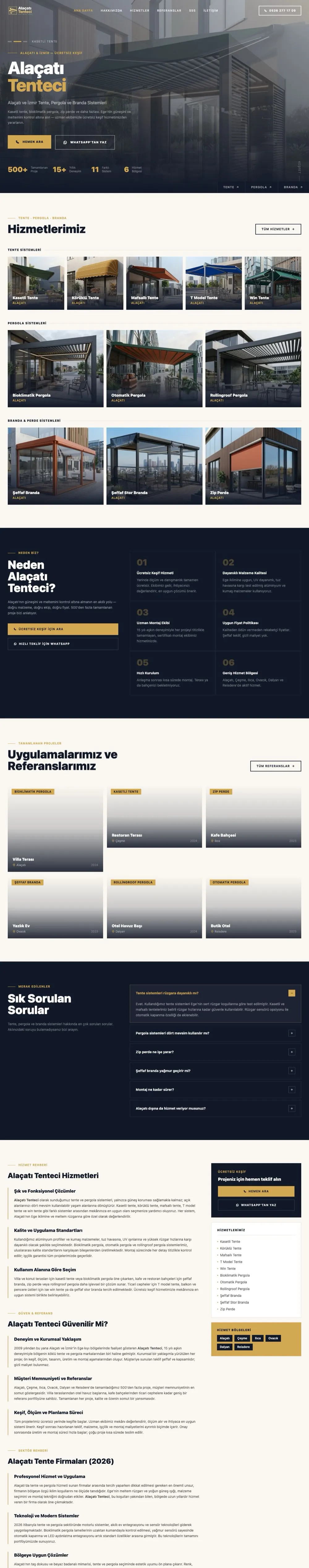 Alaçatı Tenteci tam sayfa görünümü