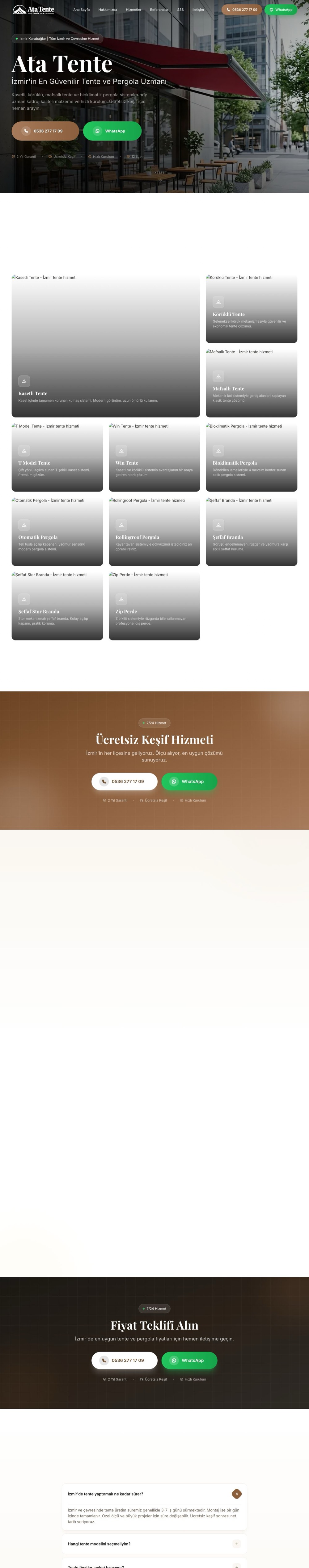 Ata Tente tam sayfa görünümü