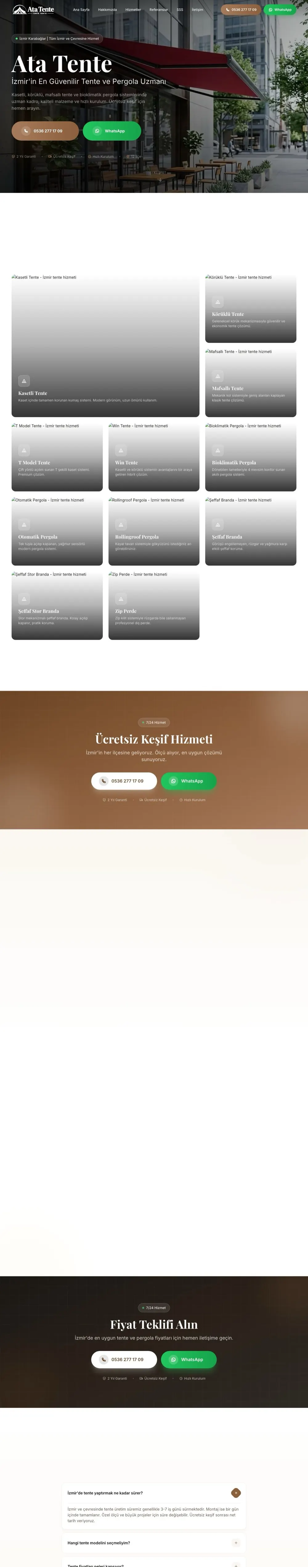 Ata Tente tam sayfa görünümü