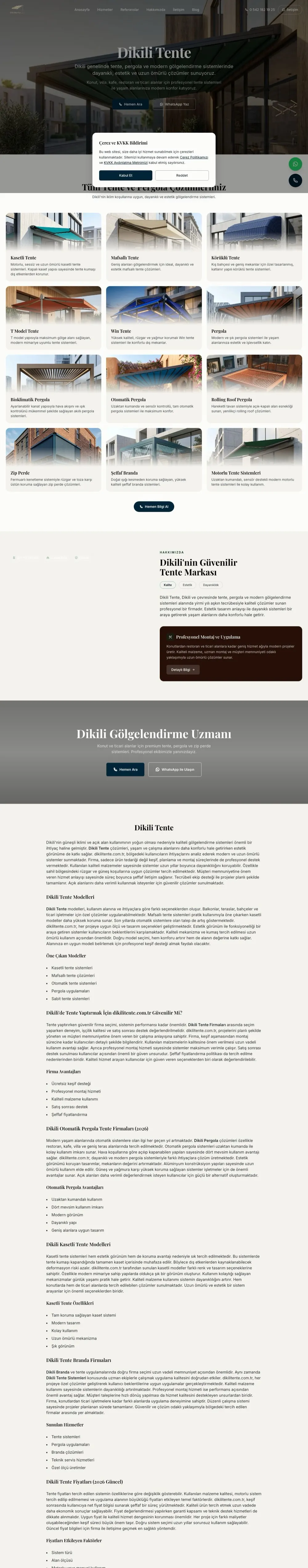 Dikili Tente tam sayfa görünümü