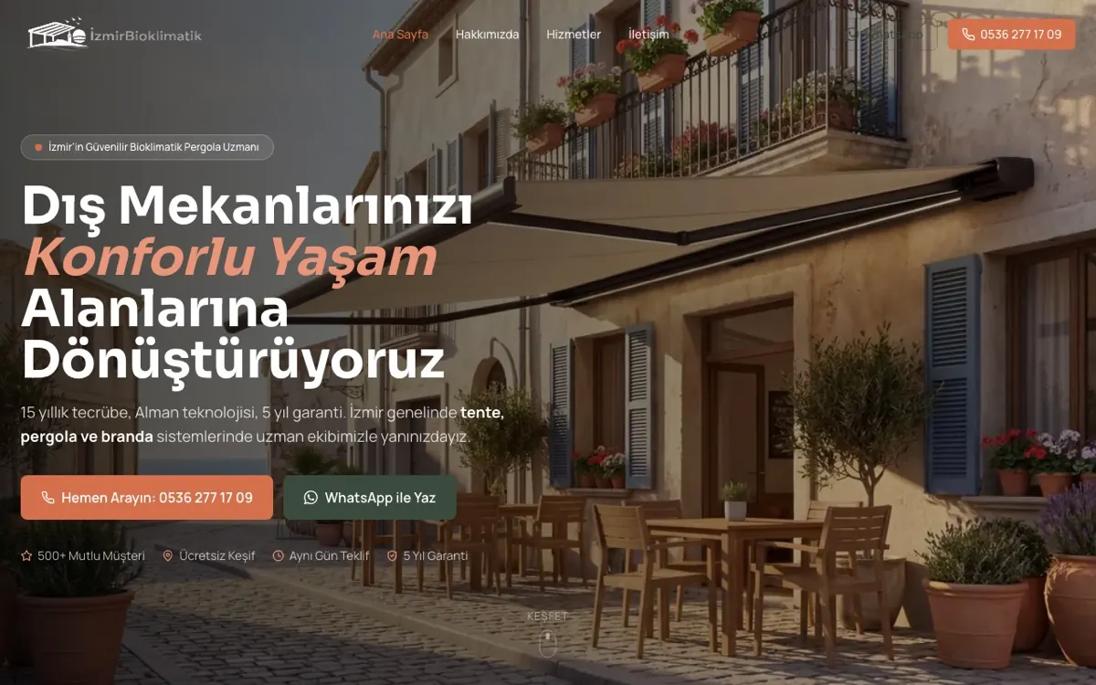İzmir Bioklimatik web sitesi ekran görüntüsü