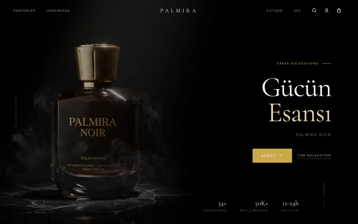 Palmira web sitesi ekran görüntüsü